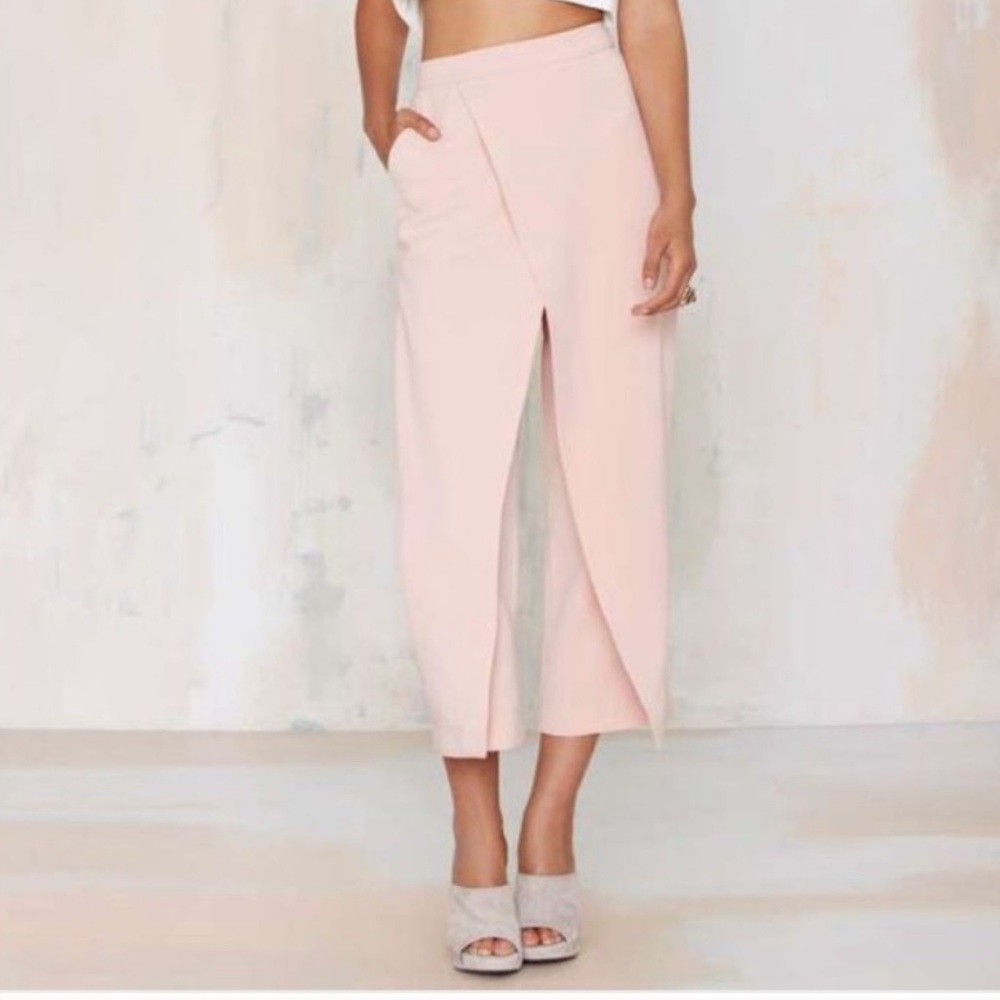 Nasty gal Pink wrapped pants